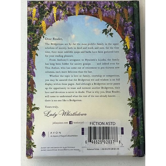 The Wit and Wisdom of Bridgerton Lady Whistledown Guide Julia Quinn Hardcover - Picture 6 of 6